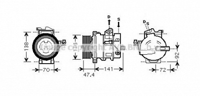 AVA QUALITY COOLING auk188 -  Компрессор, кондиционер